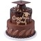 Graduation Wooden Cake Topper with Hat Congrats Grad Layon Cake